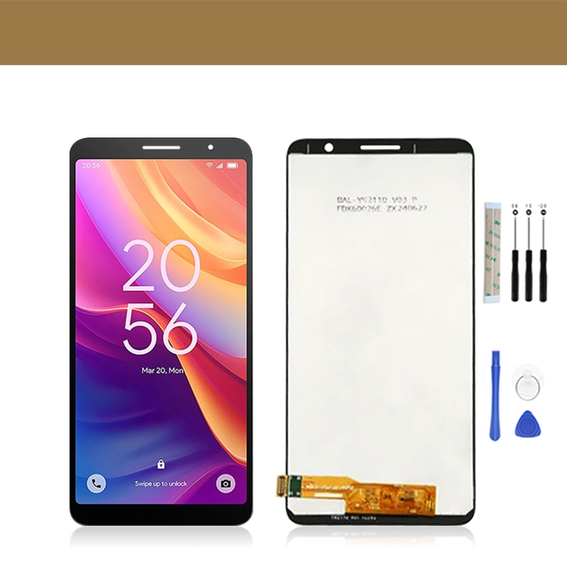 ทดสอบ 100% 6.0 "สําหรับ TCL 501 จอแสดงผล LCD กรอบหน้าจอสัมผัส Digitizer Assembly เปลี่ยนอะไหล่ซ่อมสํ