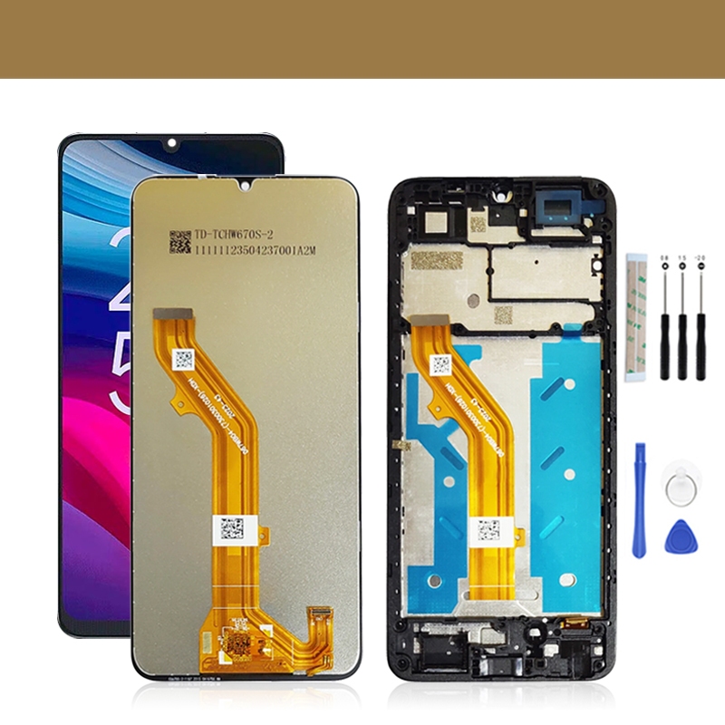ทดสอบ 100% 6.75 "สําหรับ TCL 505 จอแสดงผล LCD กรอบหน้าจอสัมผัสแผง Digitizer อะไหล่สําหรับ TCL 505 LC
