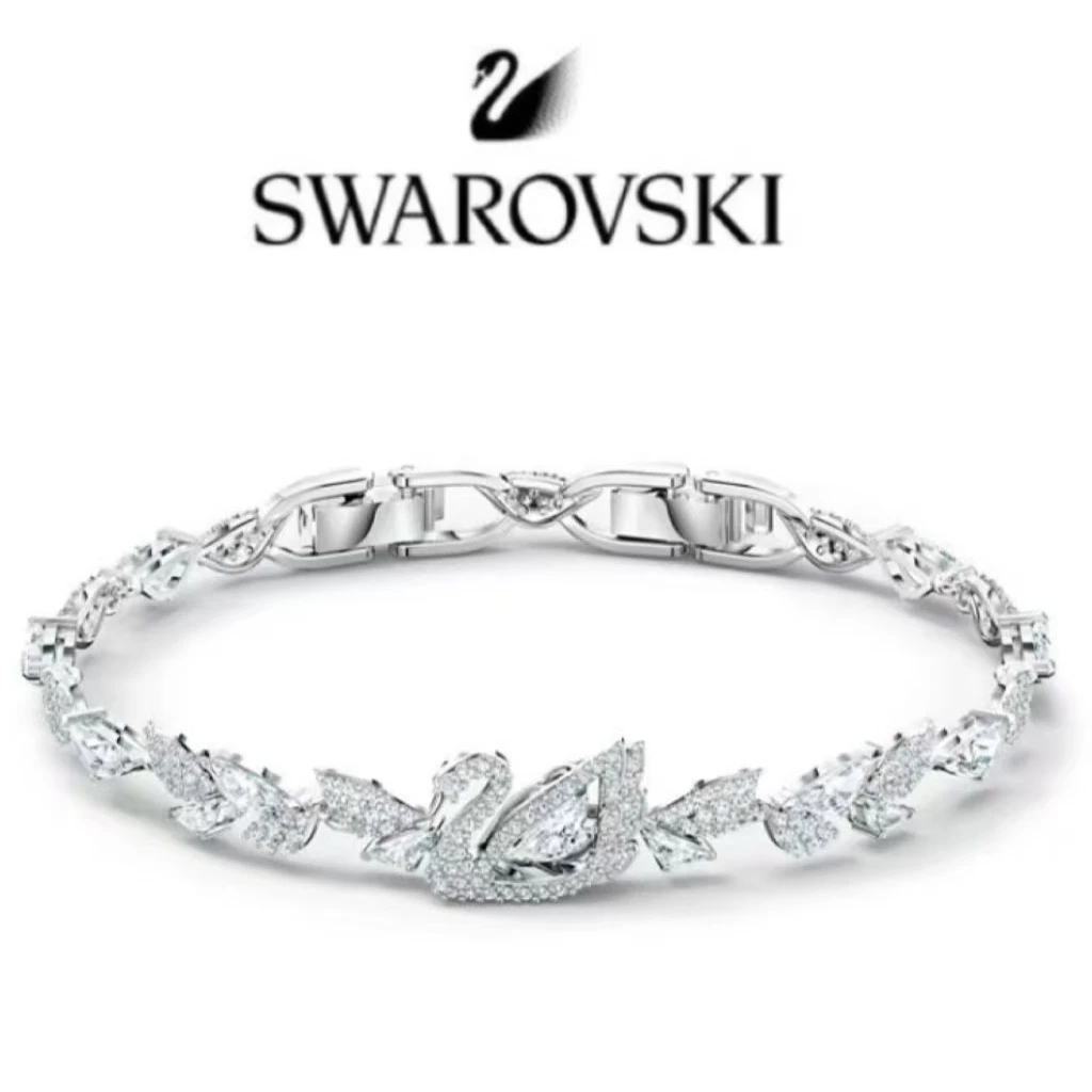 ✨Swarovski สวารอฟสกี้ Dancing Swan Bracelet แท้ หงส์ สร้อยข้อมือ 100%