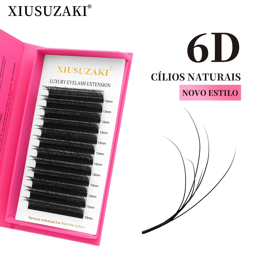 XIUSUZAKI 6D Eyelash Extension 0.07 มม.C + D Curl ธรรมชาติสไตล์ใหม่ Premade พัดลม Lashes