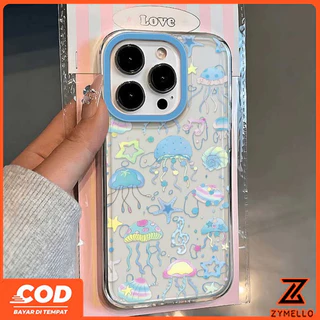 สําหรับ OPPO Reno16F 16Pro 15F 15ProMax 14F 14Pro 13F 13Pro 12F 12Pro 11F 11Pro 10Pro 8T 8Z 7Z 6Z Fresh Ocean Jellyfish World กันกระแทก TPU เคสโทรศัพท์