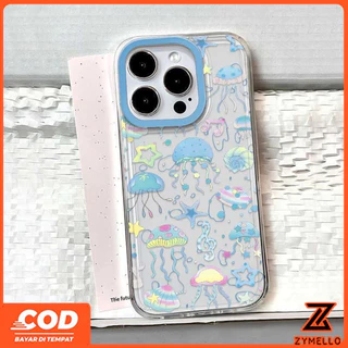 สําหรับ OPPO Reno16F 16Pro 15F 15ProMax 14F 14Pro 13F 13Pro 12F 12Pro 11F 11Pro 10Pro 8T 8Z 7Z 6Z Fresh Ocean Jellyfish World กันกระแทก TPU เคสโทรศัพท์