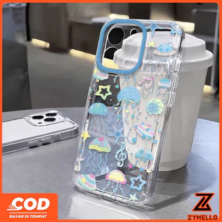 สําหรับ OPPO Reno16F 16Pro 15F 15ProMax 14F 14Pro 13F 13Pro 12F 12Pro 11F 11Pro 10Pro 8T 8Z 7Z 6Z Fresh Ocean Jellyfish World กันกระแทก TPU เคสโทรศัพท์