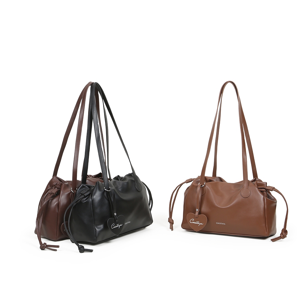 (COCOTAYA) Dannia Bag กระเป๋าสุภาพสตรีแฟชั่น Retro อินเทรนด์กระเป๋าสะพายหนัง pu กระเป๋าสะพายข้าง - 4