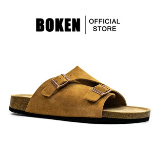 BOKEN Men Cork Sandals Casual Clogs รองเท้าแตะ