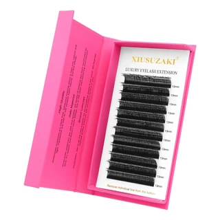 XIUSUZAKI V Shape Lashes 0.07 มม.C + D Curl Faux Mink Eyelash Extension ธรรมชาติหนาแน่น Lashes