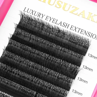 XIUSUZAKI V Shape Lashes 0.07 มม.C + D Curl Faux Mink Eyelash Extension ธรรมชาติหนาแน่น Lashes