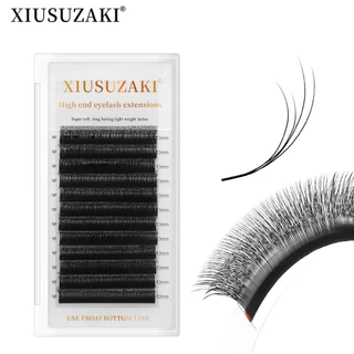 XIUSUZAKI V Shape Lashes 0.07 มม.C + D Curl Faux Mink Eyelash Extension ธรรมชาติหนาแน่น Lashes