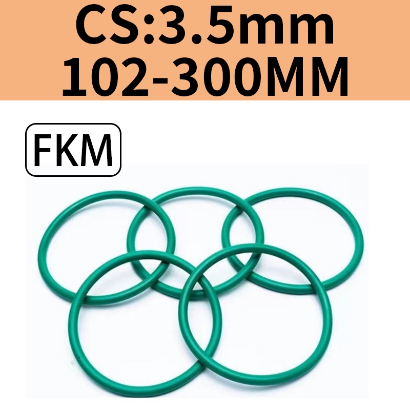 O-Ring OD102-300mm * CS3.5mm ความดัน-Resistant ทนต่อการสึกหรอฟลูออรีนแหวนยางซีล