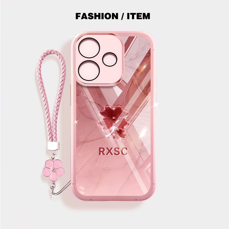VRQR สําหรับ Oppo A6 A5i A5 Pro 5G 4G A5X A5i A5 4G 5G Niche และ Minimalist INS สไตล์ตรงขอบเคสโทรศัพ