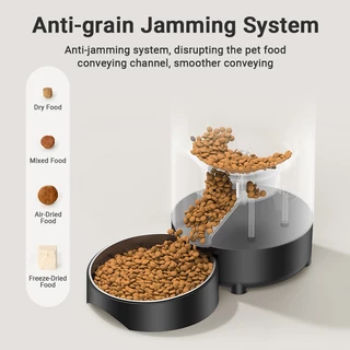 ROJECO 2L Pet Automatic Feeder WiFi สามารถตั้งเวลาเครื่องป้อนสัตว์เลี้ยงอัตโนมัติ W เชิงปริมาณได้