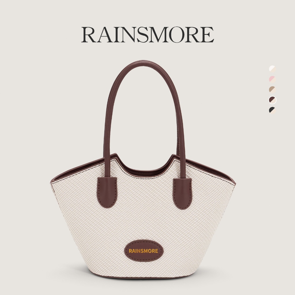 RAINSMORE-  กระเป๋าใบเล็กสำหรับผู้หญิง ใหม่ปี 2025 เหมาะสำหรับวันหยุดริมทะเลและฤดูร้อน กระเป๋าทอสไตล์สบายๆ อเนกประสงค์ สามารถใช้เป็นกระเป๋าสะพายข้างหรือถือได้