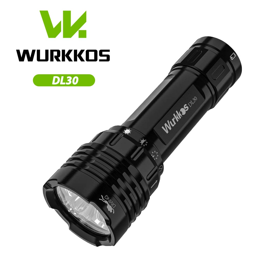 Wurkkos DL30 ไฟฉาย LED 21700 IPX-8 กันน้ํา 3600lm Triple LH351D พร้อมสวิตช์ควบคุมแม่เหล็ก