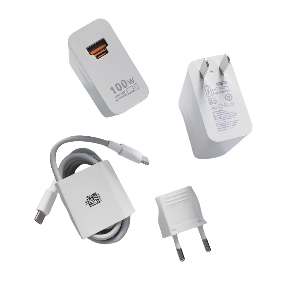 Honor 100W Charger EU/US SuperCharge PD/QC 3.0 Quick Charge 6A ประเภท C ถึง tipo C สําหรับ Honor 400