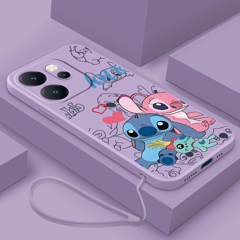 OPPO Reno 14 Pro reno14F Reno14 Pro 5G คู่ Stitch Love Disney กรณียืดหยุ่นสีลูกกวาดซิลิคอนฝาครอบปลอก