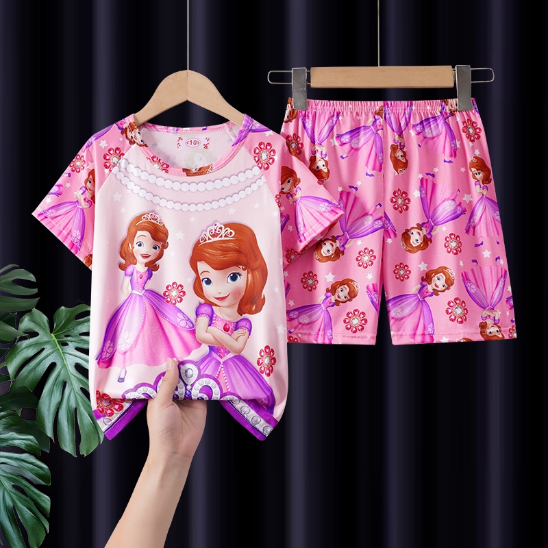 เสื้อยืดแขนสั้น กางเกงขาสั้น ผ้าฝ้ายแท้ แฟชั่นฤดูร้อน สําหรับเด็กผู้ชาย และเด็กผู้หญิง - รูปที่ 7