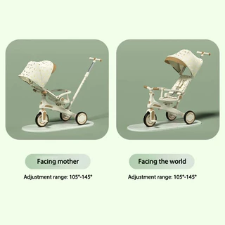 Momflybb รถเข็นเด็ก 3 ล้อเล็กพับได้ 9 in 1 จักรยานเด็ก TC16