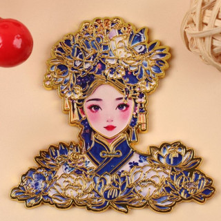 แม่เหล็กติดตู้เย็นเซี่ยหยูเหอ ริมทะเลสาบหมิง โลหะ ของขวัญ สำ…