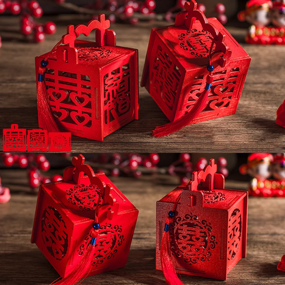 ขนม กล่องไม้ สีแดงกล่องสีแดงมงคลจีนไทยจุดขนมเครื่องประดับ กล่องจิ๋ว กล่องสินสอด กล่องเล็ก กล่องสมบัติ กล่องดอกไม้ กล่องสินสอด