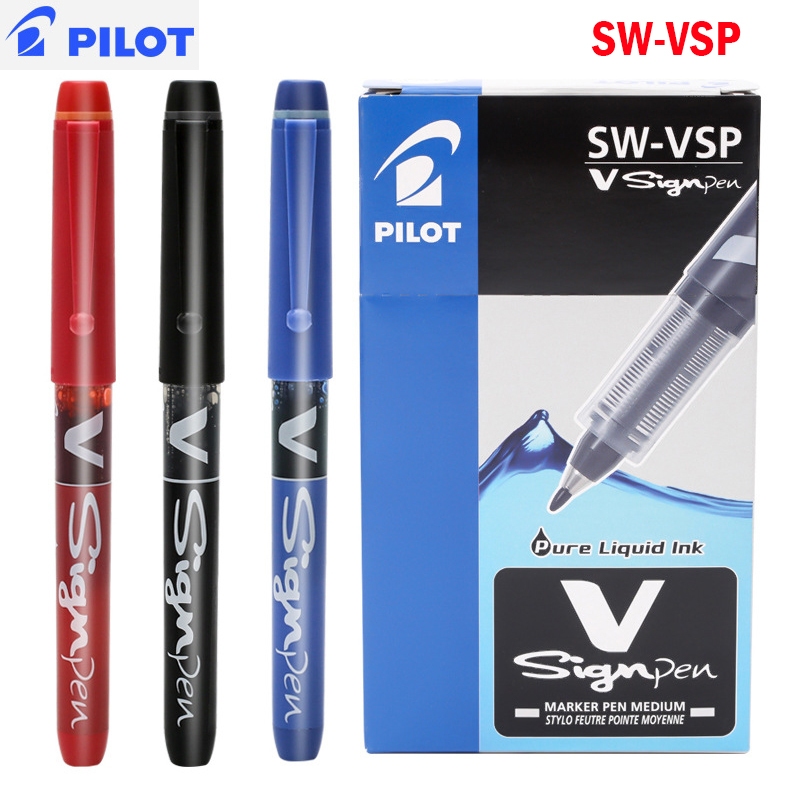 1 ชิ้น Japan PILOT V ป้ายปากกา SW-VSP 1.0 มม. ปากกาสําหรับธุรกิจ