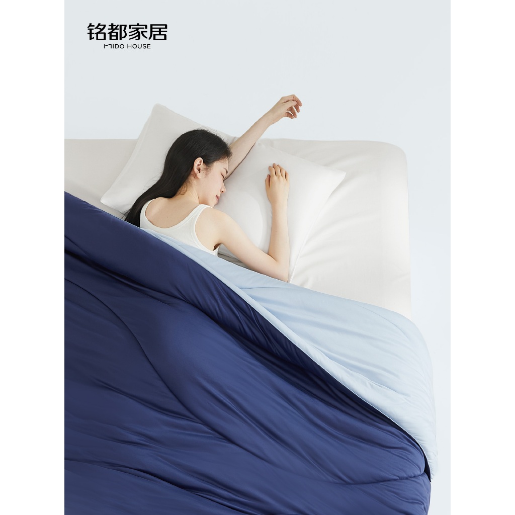 MIDO HOUSE ผ้าห่ม Tencel™ LFH สองด้านรุ่นอัพเกรด ผ้าห่มปรับอากาศ ผ้าห่มนอน Tencel ผ้าห่มดูแลผิวพรรณ ผ้าปูที่นอนที่เป็นมิตรกับสิ่งแวดล้อม ซักเครื่องได้ เหมาะสำหรับผิวแพ้ง่าย ไส้ 920 กรัม ผ้าห่มคู่ขนาดคิงไซส์สำหรับนอนเปลือยกาย ขนาด 6/6.5 ฟุต