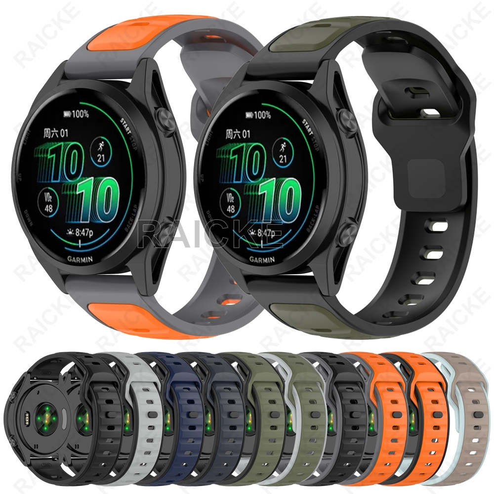 สายรัดกีฬาซิลิโคนอ่อนสำหรับ Garmin Forerunner 570 47mm 42mm