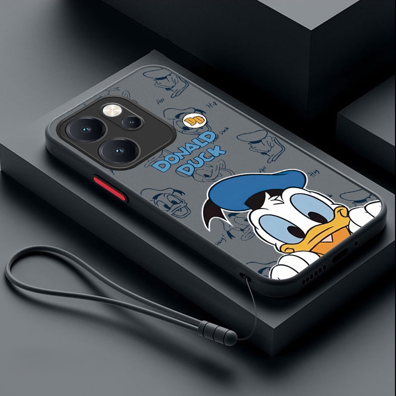 OPPO Reno 14 Pro reno14F Reno14 Pro 5G Donald Duck Case Matted Translucent Cover น่ารักปลอกกันกระแทก