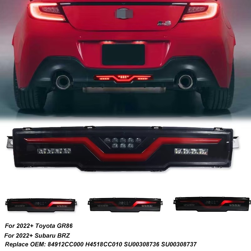 เหมาะสําหรับ 2022 + Toyota GR86 ZN8 2022 + Subaru BRZ ZD8 3-in-1 LED กันชนหางเบรค/หมอก/ย้อนกลับสํารอ