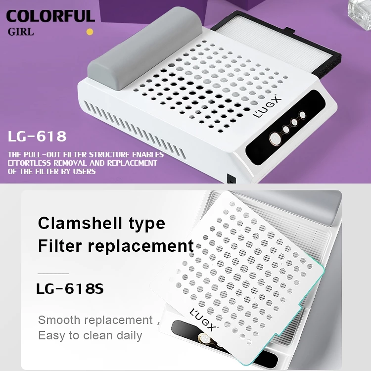 LUGX (LG618S) รุ่นอัพเกรด✅ ของแท้100%✅ เครื่องดูดฝุ่นเล็บ เครื่องดูดฝุ่นไร้สาย พร้อมแบตเตอรี่ LUGX 5,000mAh 4,000RPM โดยใช้พัดลมเทอร์โบไร้แปรงถ่าน ทนทานประสิทธิภาพสูง thumbnail 7