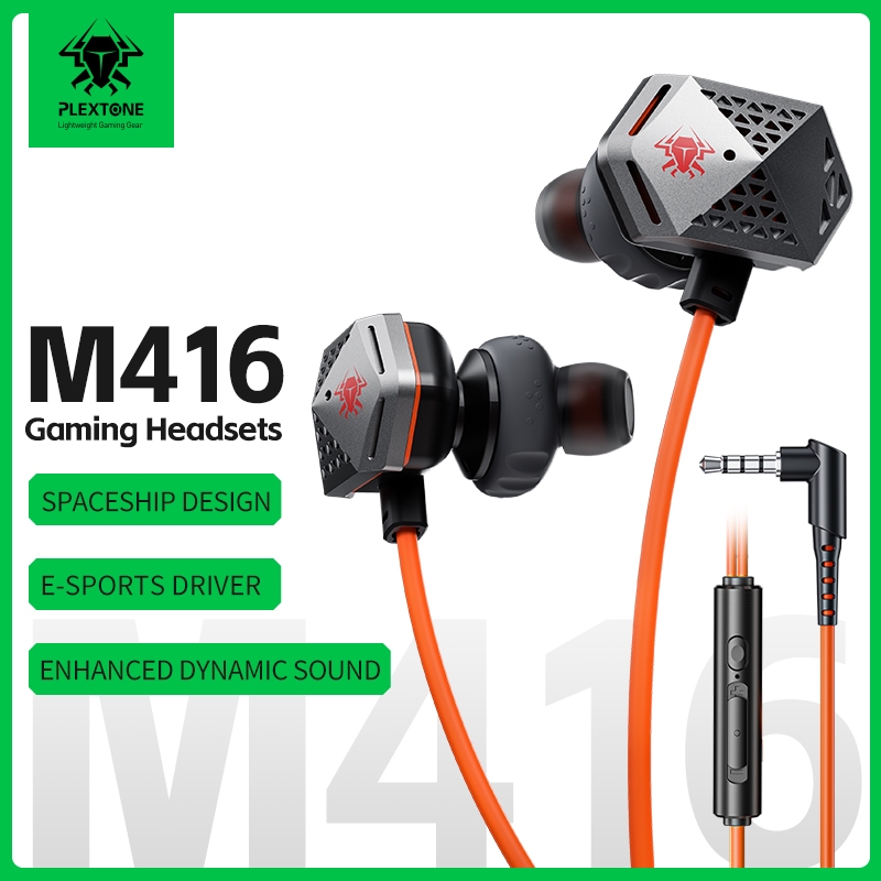 เพล็กซ์โทน ม416 หูฟังเกมมิ่งแบบมีสายพร้อมไมโครโฟนในตัว แยกเสียงรบกวน เบสทรงพลัง น้ําหนักเบา