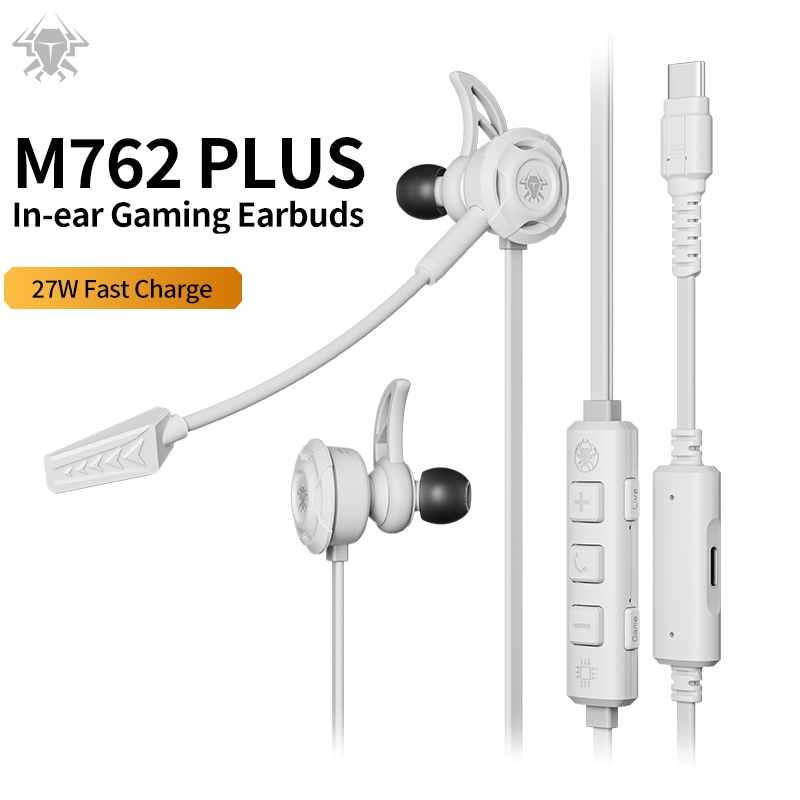 M762Plus TYPE-C หูฟังสําหรับเล่นเกม 27W PD Fast Charging Esport หูฟัง 30000Hz โอเวอร์คล็อกหูฟัง DSP 