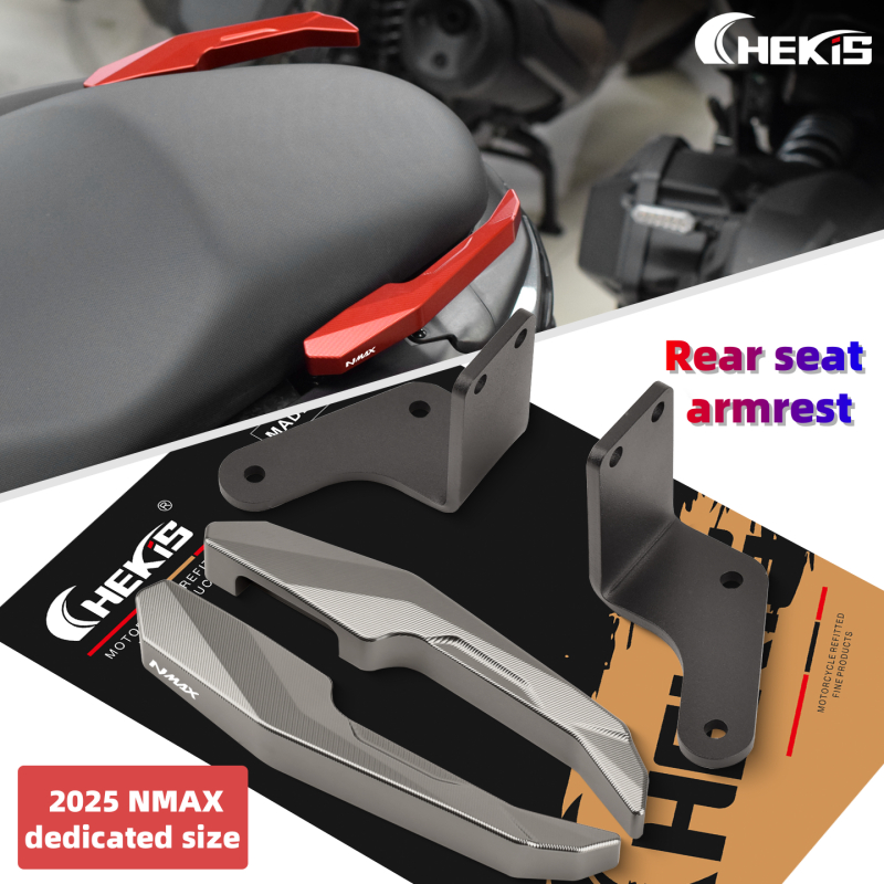 Chekis สําหรับ YAMAHA V3 NMAX155 2026 2025 TURBO TECH MAX neo ดัดแปลงที่นั่งด้านหลังที่วางแขนผู้โดยสารวงเล็บด้านหลังหางย้ายรถวงเล็บอุปกรณ์ตกแต่ง