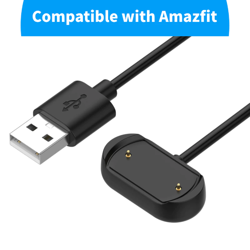 สําหรับเครื่องชาร์จ Amazfit T-Rex 2, GTR 4, GTR 3 Pro, GTS 4, GTS 3 - สายชาร์จทดแทนสายไฟอุปกรณ์เสริมนาฬิกาอัจฉริยะ [3.3ft/1m]