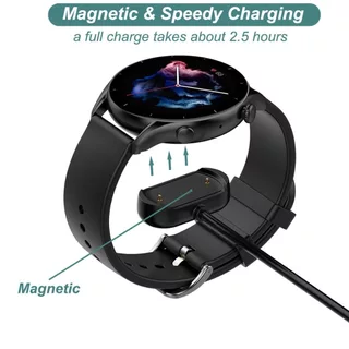 สําหรับเครื่องชาร์จ Amazfit T-Rex 2, GTR 4, GTR 3 Pro, GTS 4, GTS 3 - สายชาร์จทดแทนสายไฟอุปกรณ์เสริมนาฬิกาอัจฉริยะ [3.3ft/1m]