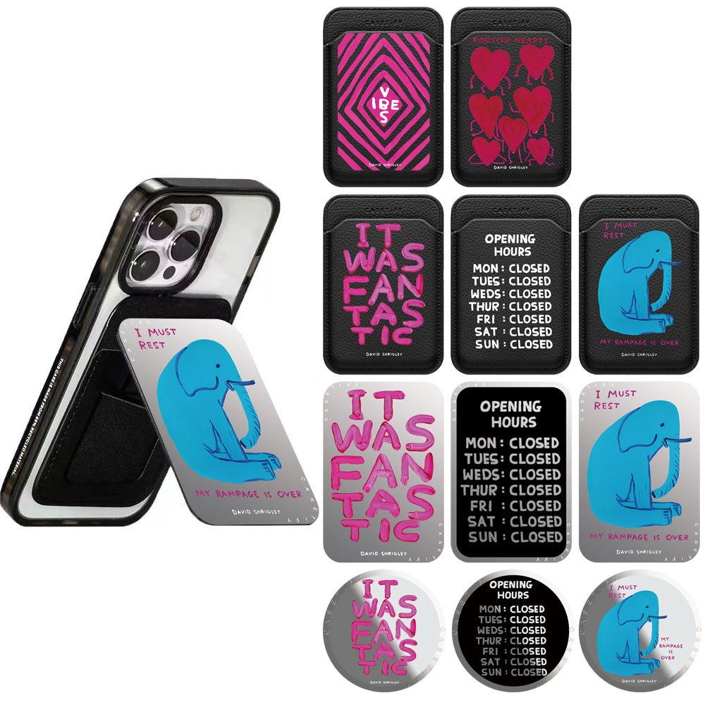 รักช้างที่แข็งแกร่งแม่เหล็กกระจกที่วางโทรศัพท์รอบหดพับแหวนหัวเข็มขัดที่วางโทรศัพท์ผู้ถือบัตรแม่เหล็กที่วางโทรศัพท์