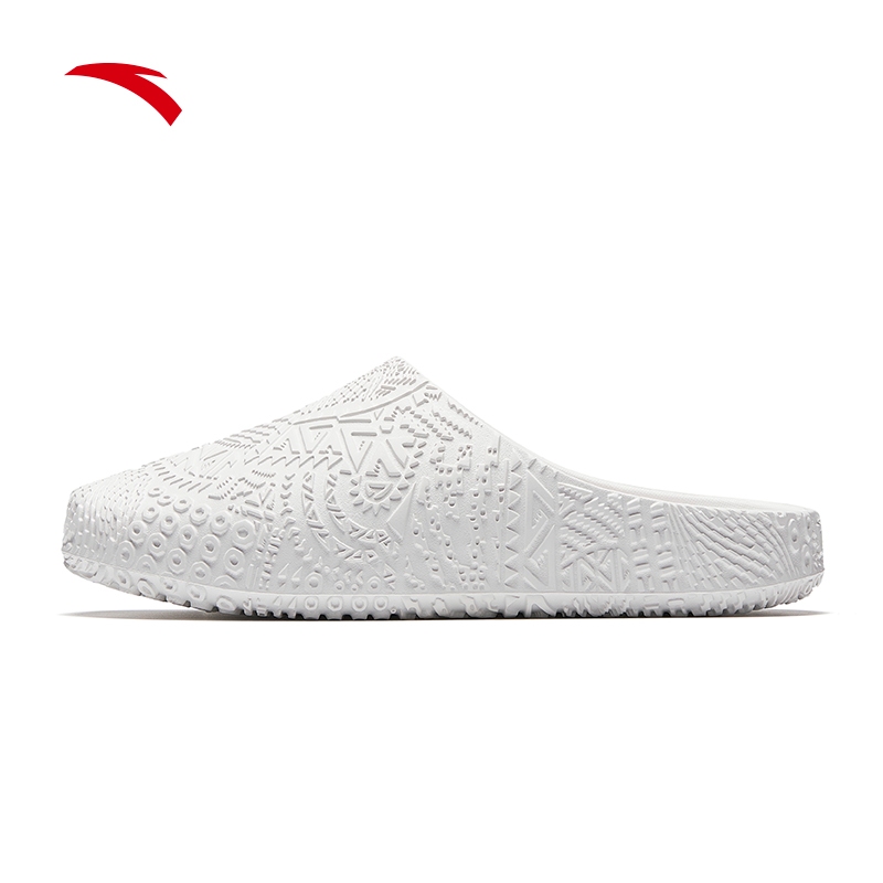 ANTA HELA SLIDE ผู้ชายกีฬาบาสเกตบอลรองเท้าแตะ Breathable Shock Absorption Non-Slip Casual Soft-Sole รองเท้า 112531801