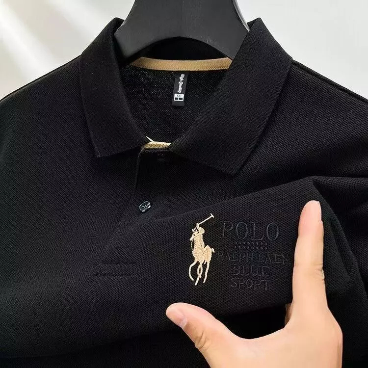 เสื้อโปโล ปก เสื้อเชิ้ตผู้ชาย แฟชั่น เสื้อเชิ้ตแขนสั้น เวอร์ชั่นเกาหลี