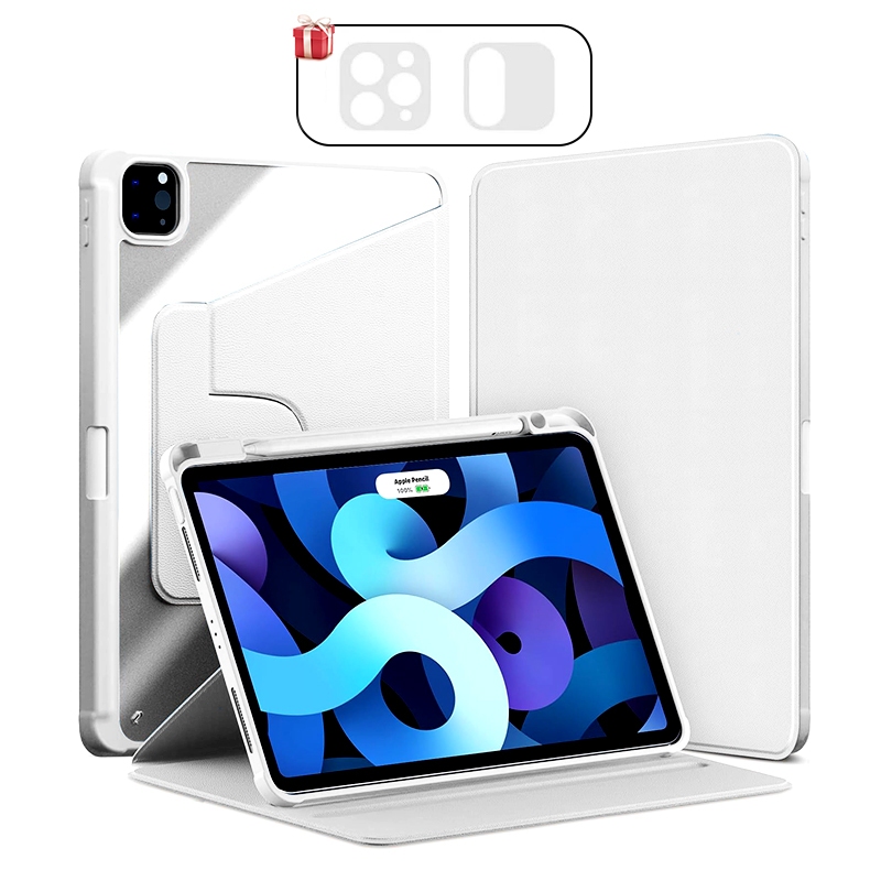 [it]เคสอะคริลิคหมุน360°สำหรับ iPad Pro 11 นิ้ว Air 11 นิ้ว M3/M2 มีที่เก็บปากกา อัตโนมัติปิดเปิดหน้าจอ ป้องกันรอยเต็มตัว เคสใสบางเบาพับยืน - รูปที่ 6