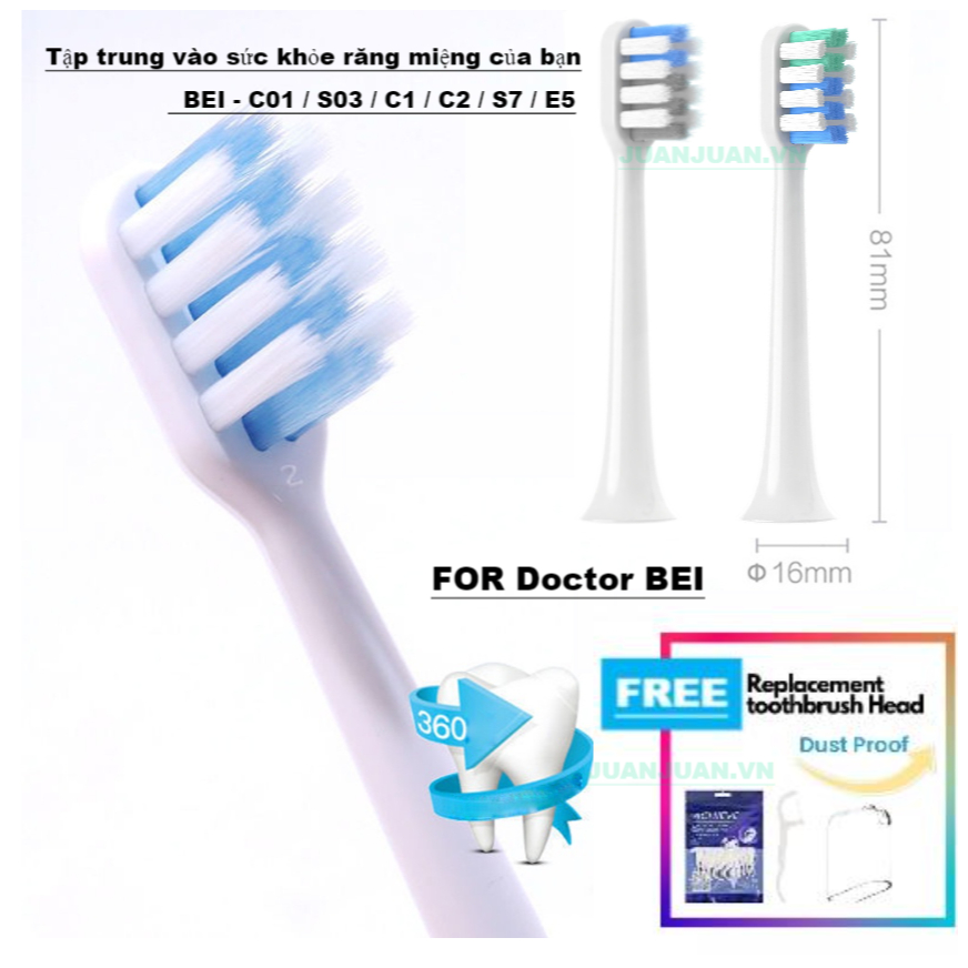 【Toothbrush Head】12 Pcs C01 / S03 / C1 / C2 / S7 / E5 For DR.BEI Doctor BEI Electric Toothbursh