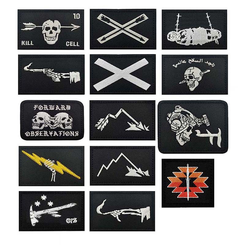 FOG Hook & Loop แพทช์ Morale Badge, Blackbeard Skull Broken Arrow เย็บปักถักร้อยสำหรับเสื้อผ้าและArmband Emblem