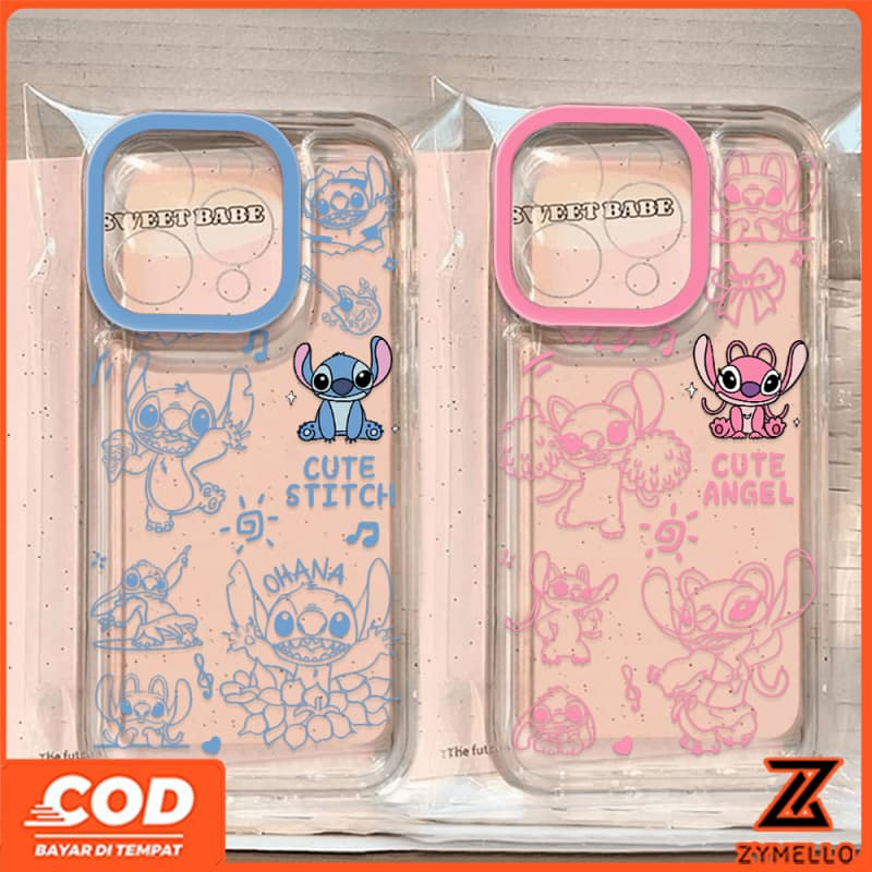 สําหรับOPPO A6 PRO A5i A5X A5 5G A3 A3X A5 PRO A3 PRO A38 A79 A58 A18 A57 2022 A17 A95 น่ารักการ์ตูนHollow StitchกันกระแทกTPUโทรศัพท์มือถือกรณี