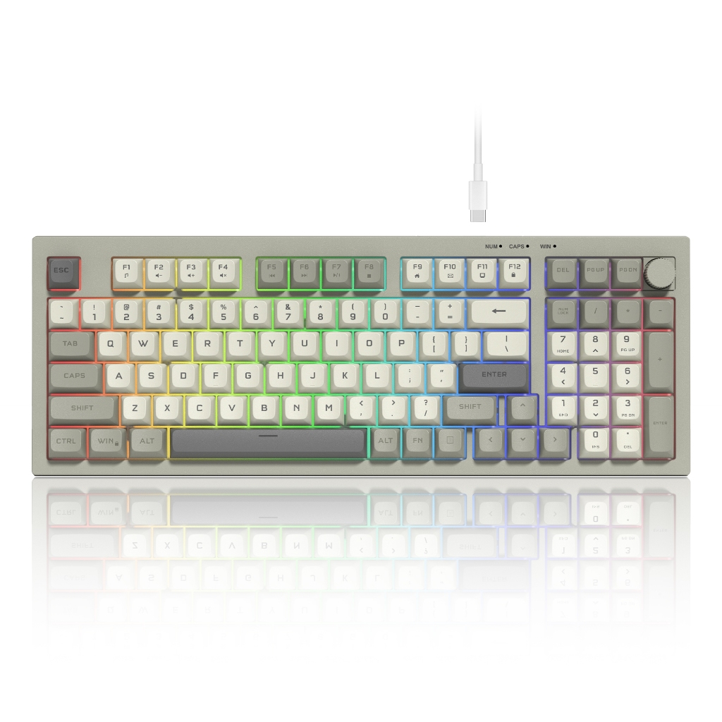 Womier แบบมีสาย DK98 คีย์บอร์ดเมมเบรน Silent Backlit RBG คีย์บอร์ดสําหรับแล็ปท็อปพีซีคอมพิวเตอร์