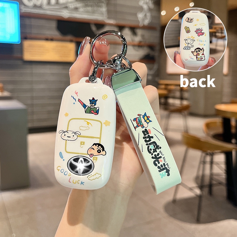 2025 ใหม่ Premium TPU ฝาครอบกุญแจ Yaris Cross/Raize/Veloz/Avanza/Wigo/Vios (2022-2025 รุ่น) Shin-chan tpu ฝาครอบอุปกรณ์เสริมเครื่องประดับ