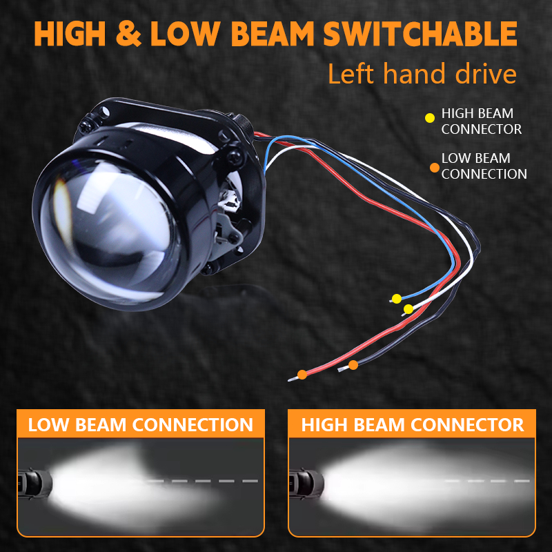 CAROLYN โปรเจคเตอร์ไฟหน้ารถ LED Bl ขนาด 2.5 นิ้ว พร้อมระยะและความสูงในตัว ราคา ถูกที่สุด ดีลบีเคเค แกลเลอรีภาพที่ 3