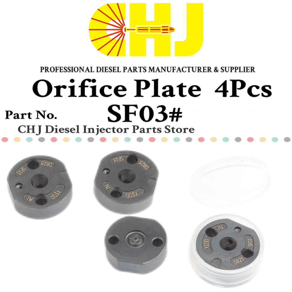 4 ชิ้นหัวฉีดน้ํามันเชื้อเพลิงควบคุมวาล์ว Orifice แผ่น SF03 SF03 # สําหรับ Denso Toyota Hilux 1KD 2KD 2.5d 3.0d D4D 23670-0L090 23670-30400