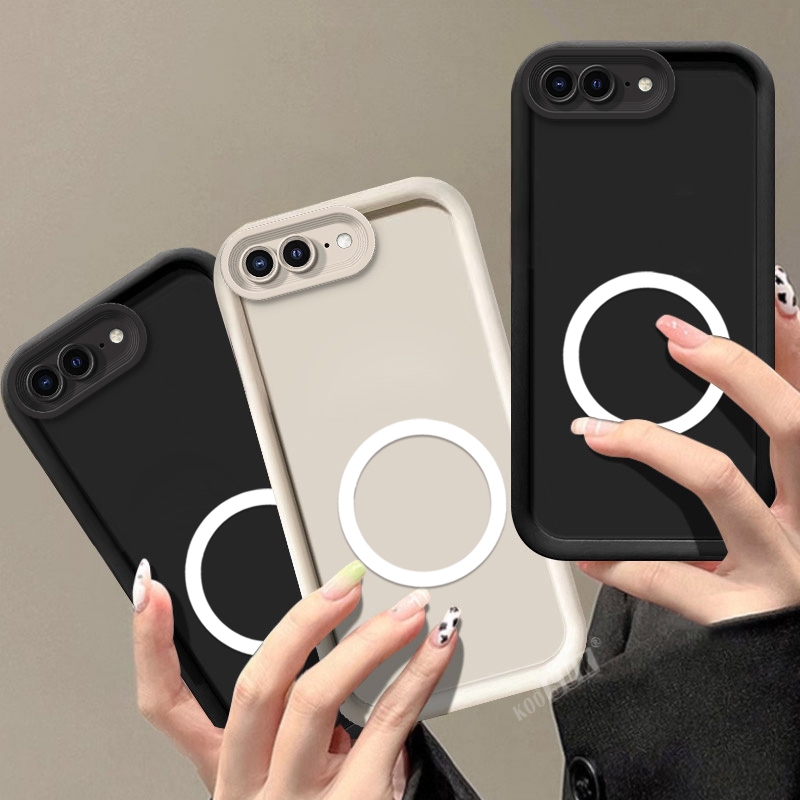 สําหรับiPhone X XR XS Pro Max IP 6 7 8 Plus 6P 7P 8P SE 2022 2023 แผ่นแม่เหล็กนุ่มโทรศัพท์ปลอกปกหลัง