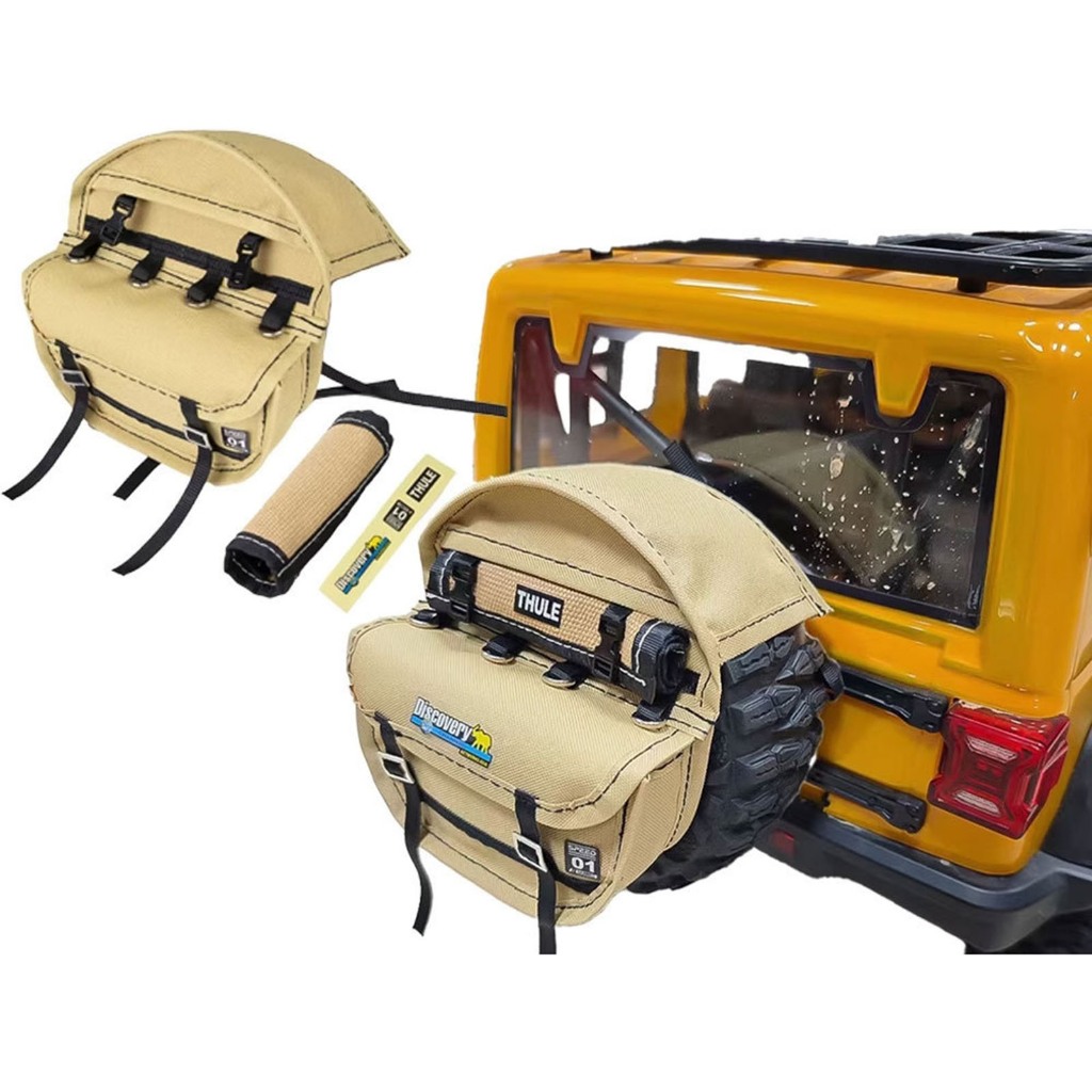 RC รถจําลองยางอะไหล่ตกแต่งกระเป๋าเป้สะพายหลังอุปกรณ์เสริมสําหรับ MK07 CROSSRC SCX10 H8H 1/81/10