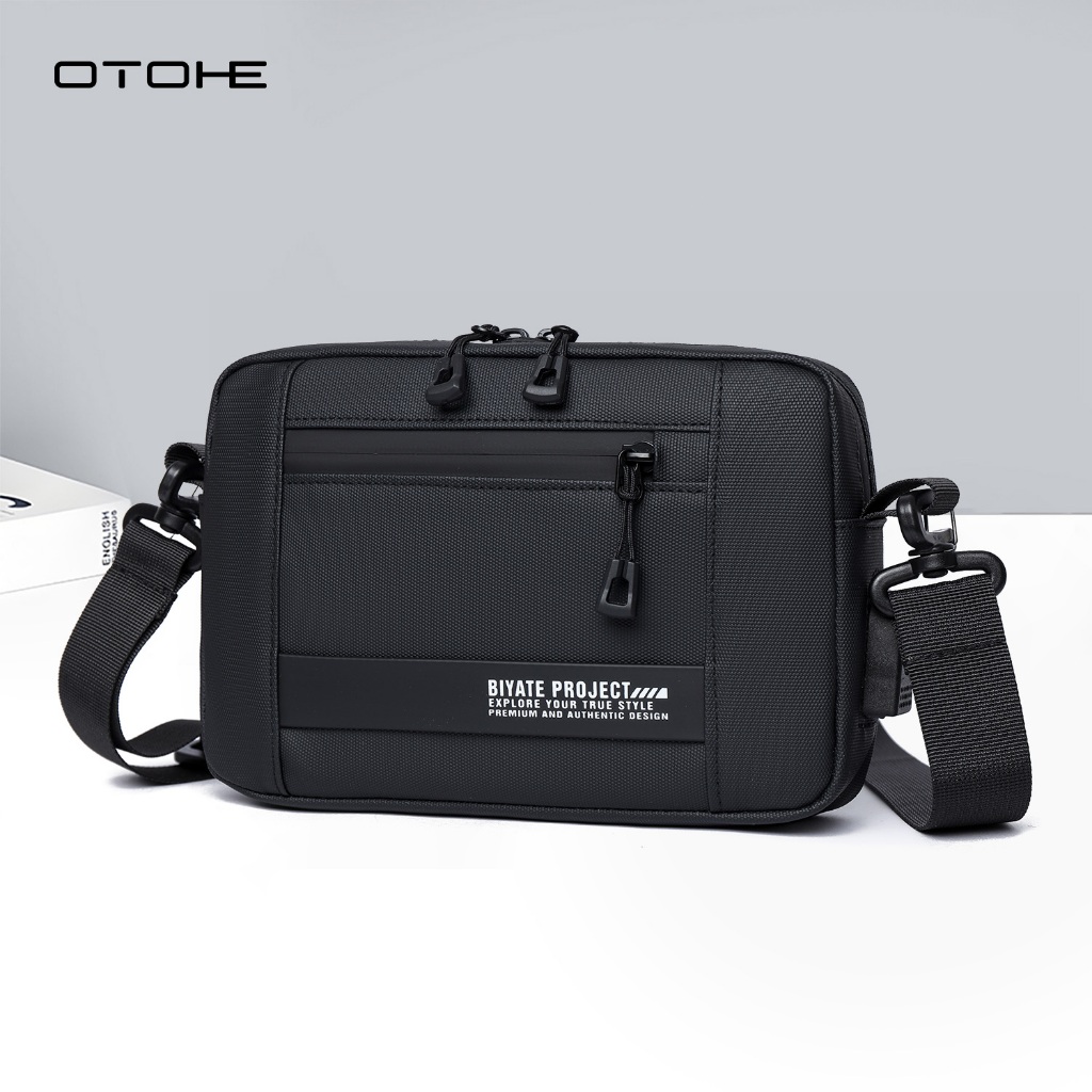OTOHE แฟชั่นกระเป๋าผู้ชายกระเป๋าสะพายกระเป๋าถือกระเป๋า USB HolePortable Messenge
