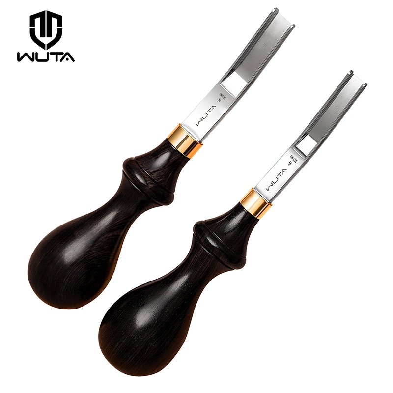 WUTA หนังกว้าง Edger Skiver Edge Beveler M390 / DC53 Die Steel Professional หนัง Skiving บางตัดเครื่