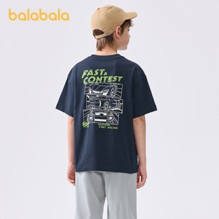 เสื้อยืดเด็กชายแขนสั้น ผ้าฝ้ายแห้งเร็ว สไตล์ใหม่ปี 2025